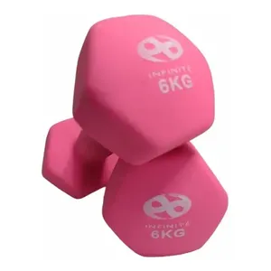 Coppia If-MN6 infinita di manubri in Neoprene da 6 kg per Home Gym Fitness personalizzabile in acciaio e ghisa con funzione bracci del corpo - Product Image 5