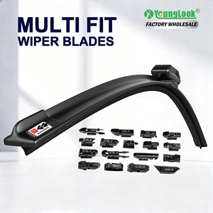 Adaptateurs universels pour balais d'essuie-glace de voiture, 18 clips, kit multi-adaptation YOUNGLOOK, caoutchouc naturel résistant aux températures de -40 à <span class=keywords><strong>80</strong></span>°C - Product Image 1