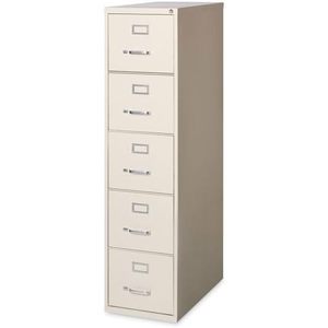 Alera HVF1562PY Economy Five-Drawer Vertical <b>File</b> Cabinet Letter-Size <b>File</b> Drawers 15\" X 26.5\" X 61.37\" Putty Color - Product Image 1