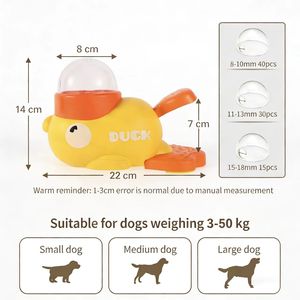 Nouveau Jouet d'Alimentation pour Animaux de Compagnie : Distributeur Intelligent Automatique Interactif pour Chiens en Forme de Canard Jaune – Fournitures pour Animaux - Product Image 3