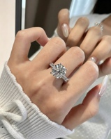 Bague de fiançailles en or pur 18 carats/PT950, diamant cultivé en laboratoire Blz 1-5 carats D VVS, bijoux fins romantiques pour femme