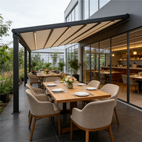 Auvent rétractable de luxe en alliage d'aluminium de qualité supérieure, monté sur le toit, avec bras pliables, pour cafés, restaurants, auvent anti-pluie, maison moderne