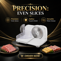Trancheuse électrique professionnelle 150W pour cuisine - Coupe-viande à épaisseur réglable S898 pour restaurant
