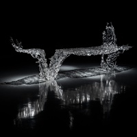 Neue Technologie Transparenter Acryl-Esstisch aus Kunstmaterial