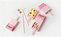 Lot de 10 boîtes à glaces, boîtes cadeaux, emballage bleu, mignon, pour baby shower, anniversaire, sucettes glacées, tiroir pour enfants, boîte à cadeaux pour fête