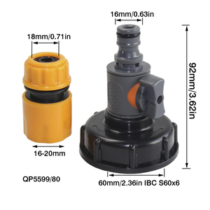 Kit <span class=keywords><strong>de</strong></span> 3 pièces pour l'irrigation automatique du jardin : accessoires <span class=keywords><strong>de</strong></span> récupération d'<span class=keywords><strong>eau</strong></span> <span class=keywords><strong>de</strong></span> <span class=keywords><strong>pluie</strong></span>, seau, robinet et raccord pour l'irrigation goutte à goutte - Product Image 6