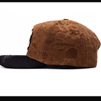 Nouvelle Casquette Snapback Bicolore Marron et Noir, Broderie 3D Intégrale, Badge Strass, Chapeau de Baseball Vintage, Gorras Structurées à 5 Panneaux