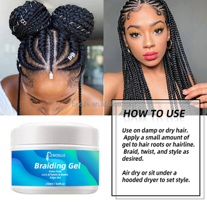 Logo personnalisé femmes cheveux longs perruques tresses Stying Braid Gel <span class=keywords><strong>Locks</strong></span> vendeur de gel de tressage - Product Image 6
