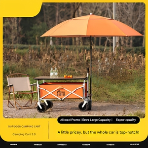 Carrito <span class=keywords><strong>de</strong></span> <span class=keywords><strong>Playa</strong></span> Plegable con Silla, Sombrilla, Mesa y Mango Telescópico - Product Image 5