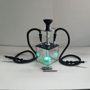 <span class=keywords><strong>Prix</strong></span> le plus bas plastique biodégradable carré boîte-cadeau narguilé <span class=keywords><strong>Chicha</strong></span> Hokah pas cher acrylique fumée LED narguilé Shisha - Product Image 1