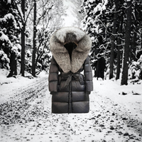 Veste d'hiver pour femme 2025, longue, à capuche, réversible, coupe-vent, doudoune en duvet de canard blanc, épaisse, chaude, imperméable