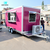 Food truck moderne personnalisé en aluminium, multifonctionnel, en acier inoxydable, pour pizza, barbecue, glaces, bonbons, chips, restauration rapide