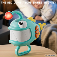 Jouet hochet pour bébé, animaux interactifs électriques en plastique, poisson lumineux sensoriel, jouets personnalisés 1-3 ans avec lumière et son, vente en gros