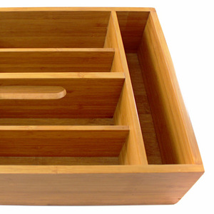 Magnifique boîte à pain en bambou 38x28cm, organisateur de rangement, séparateur de tiroir de cuisine - Product Image 3