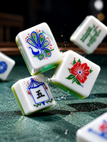 En stock, ensemble de mahjong américain de luxe en obsidienne verte de haute qualité, 160 tuiles en acrylique à 4 couches avec feuille d'or, pour le divertissement