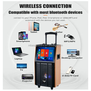 Sistema de Altavoces PA Portátil con Woofer de 5.3 10 Pulgadas, Pantalla Táctil Inalámbrica, <span class=keywords><strong>YouTube</strong></span>, Duplicación Móvil, Máquina de Karaoke Inalámbrica - Product Image 4