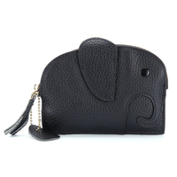 Dompet Koin LOGO Kustom dengan Desain Gajah Perempuan Lucu Kartun Lembut Dompet Mini Dompet Hewan Dalam Jumlah Besar Dompet Kecil