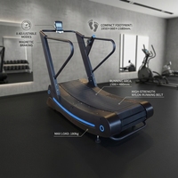 Tapis de marche commercial non motorisé en acier à gravité, charge maximale 180 kg, résistance magnétique à 8 niveaux, tapis de marche manuel
