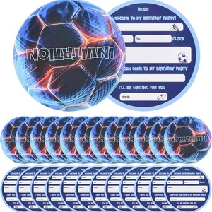 Custom Irregular Football Birthday Invitation Card Digital Printing <b>Gloss</b> Lamination <b>Paper</b> Creative Kids Party Invite - Product Image 5