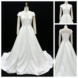 Nuevo Vestido <span class=keywords><strong>de</strong></span> <span class=keywords><strong>Novia</strong></span> <span class=keywords><strong>de</strong></span> Satén 2026, Clásico, Elegante, con Espalda Descubierta, Estilo Sirena, Largo hasta el Suelo, <span class=keywords><strong>para</strong></span> <span class=keywords><strong>Boda</strong></span> <span class=keywords><strong>Civil</strong></span> - Product Image 2