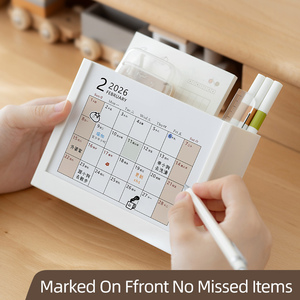 Portapenne Multifunzionale in Plastica 2026, Decorazioni per Ufficio e Studio, Calendario Portatile - Product Image 3