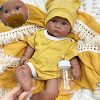 Poupées Reborn Artistiques en Silicone Faites à la Main pour Filles, 18 pouces, Bouche Ouverte, Nouveau-né, Muneca Réaliste, Jouet Bébé pour Magasins de Détail