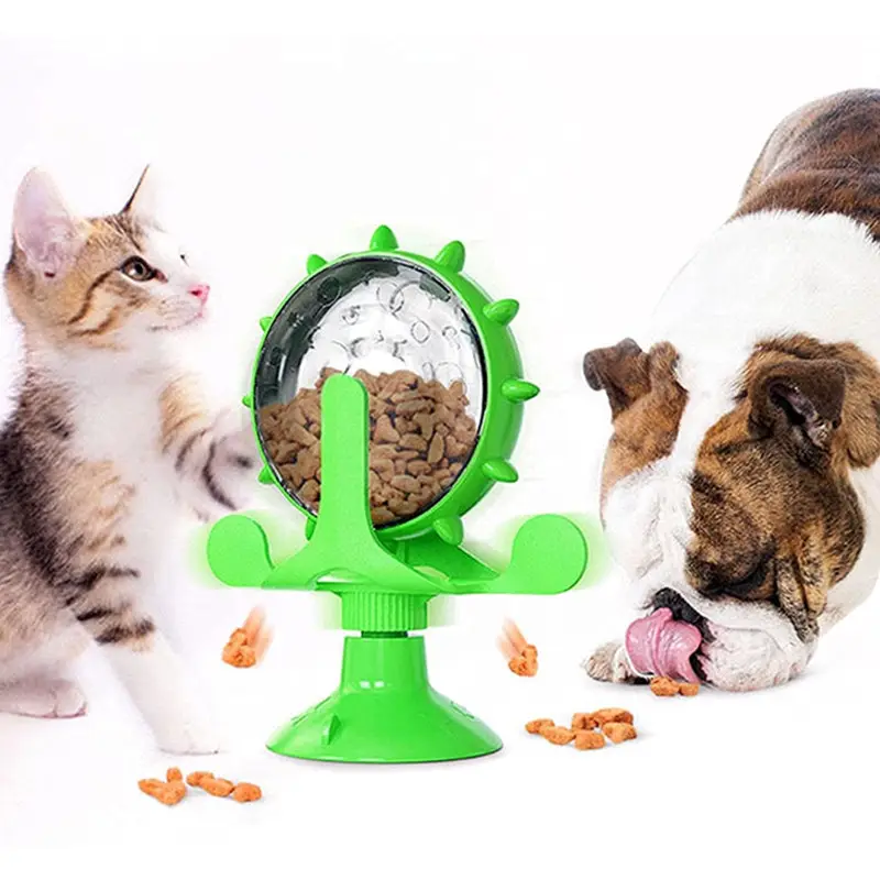 Manufacturer 2022 new windmill puzzle door hanging suction cup cat toy pet interactive toys for cats dog
