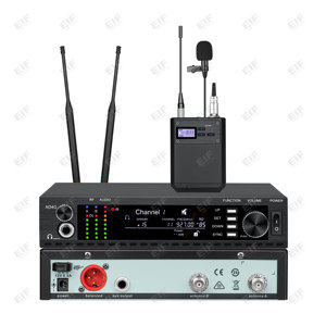 Precio al por mayor: Sistema de micrófono inalámbrico UHF de un solo canal EIF AD-1 con micrófono dinámico y de condensador de metal para discursos en iglesias - Product Image 2