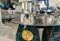 Machine de remplissage et de bouchage automatique pneumatique à tête unique à haute vitesse pour bouteilles en plastique, haute précision