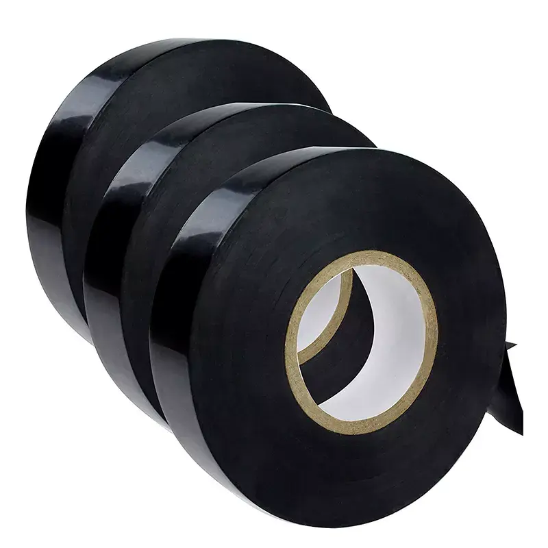 Adhesive Roll Resistance Uv Wrapping Electrical Insulation Warning Black Non Slip pvc Tape