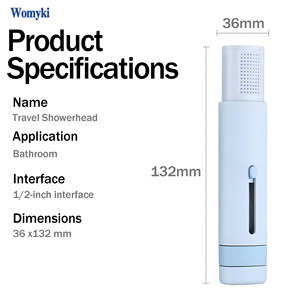 Doccetta da Viaggio Pressurizzata con Filtro per Addolcare l'Acqua Dura, Design Leggero e Compatto, Anti-Perdita per Facile Conservazione in Borsa - Product Image 5