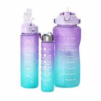 Bouteille d'eau en plastique écologique sans BPA personnalisée horodatage Meilleur vendeur Bouteilles en tritan motivationnel avec marqueur de temps