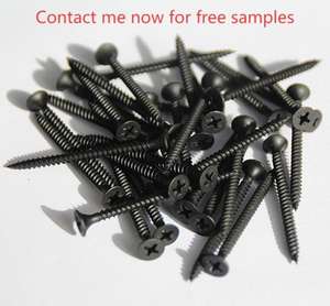 Vis auto-perceuses galvanisées pour cloisons sèches Vis à bois à empreinte cruciforme en phosphate noir pour profilé en aluminium Mesure métrique - Product Image 2