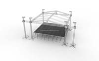 Audio line array actuación al aire libre evento concierto escenario truss