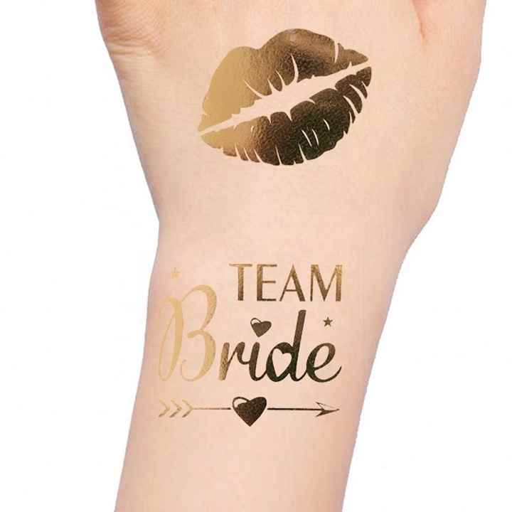 Kit Addio Al Nubilato 20 Tatuaggi Temporanei: Team Bride, Doccia Nuziale, Feste Ragazze