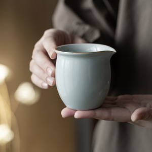 Guanlan Ru Kiln Ceramic Fair Cup Porcelain Round Without Lid For Kung Fu <b>Tea</b> <b>Sets</b> - Product Image 3