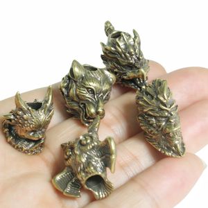 EDC liontin tali payung Kuningan DIY, aksesori gantungan kunci kerajinan logam - Product Image 1