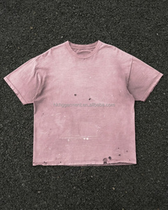 T-shirt vintage délavé coupe ample, T-shirt vieilli, T-shirt en coton personnalisé pour homme, T-shirt en coton oversize pour homme - Product Image 1