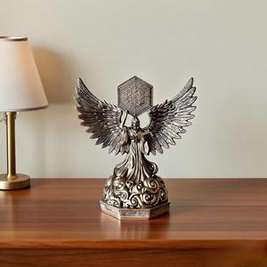 Statue de l'archange Metatron en résine Polystone, figurine en bronze coulé à froid, ange sacré de la géométrie sacrée et décoration spirituelle pour la maison - Product Image 3