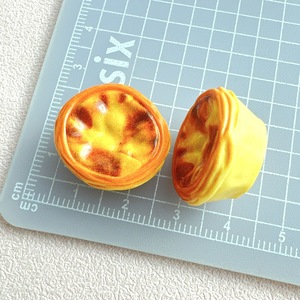 Tarte portugaise banane pain Simulation résine accessoires Kawaii nourriture jouer pour décoratif bricolage résine <span class=keywords><strong>artisanat</strong></span> - Product Image 6