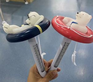 Nhiệt kế nổi, nhiệt kế nổi nước hồ bơi gấu đỏ và xanh - Product Image 2