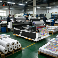 Imprimante UV DTF hybride 2-en-1 de 24 pouces avec 3 têtes Epson I3200, 90*60cm, avec fonction d'impression à plat et de laminage en rouleau