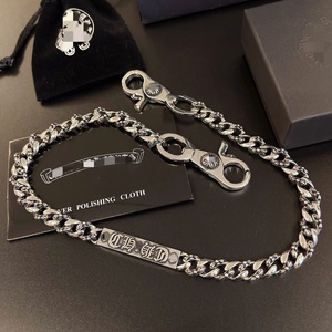 Catena per Portafoglio <span class=keywords><strong>con</strong></span> <span class=keywords><strong>Ciondolo</strong></span> a Croce Chrom Heart, Placcata Argento, Stile Vintage Retrò Trendy, Moda Punk Hip-hop Sportiva, Vendita all'Ingrosso - Product Image 3