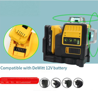 Niveau laser vert 3D 12 lignes à auto-nivellement, outil de mesure avec batterie Li-Ion, idéal pour l'installation de carreaux muraux (DIY et usage industriel)