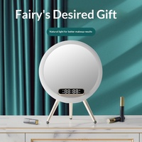 Haut-parleur de bureau BT avec chargeur sans fil, lumière RGB intelligente, support de téléphone, emplacement pour carte mémoire, horloge-réveil pour ordinateur