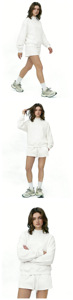 Conjunto de <span class=keywords><strong>2</strong></span> piezas para mujer: Sudadera de forro polar holgada de cuello redondo liso y pantalones cortos de estilo urbano, ecológicos, para otoño, en stock. - Product Image 5