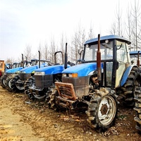 Tracteur agricole d'occasion de 70 chevaux, prix bas, 4 roues motrices, petit tracteur à roues SNH704
