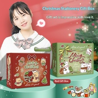 Ensemble de papeterie de Noël en gros pour enfants – Boîte de fournitures scolaires mignonne avec cahier, stylos, autocollants, porte-clés et marque-page