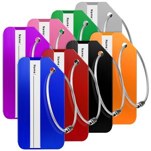 Étiquettes de bagages et étiquettes nominatives de voyage en aluminium personnalisées et tendance avec logo sur mesure (motif lettre) – Vente en gros et personnalisation - Product Image 2