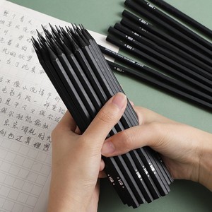 Gỗ Màu Đen Hình Lục Giác Hb <span class=keywords><strong>2B</strong></span> Bút Chì Học Sinh Tiểu Học Phác Thảo Trẻ Em Vẽ Bút Chì Với Tẩy Bán Buôn - Product Image 1